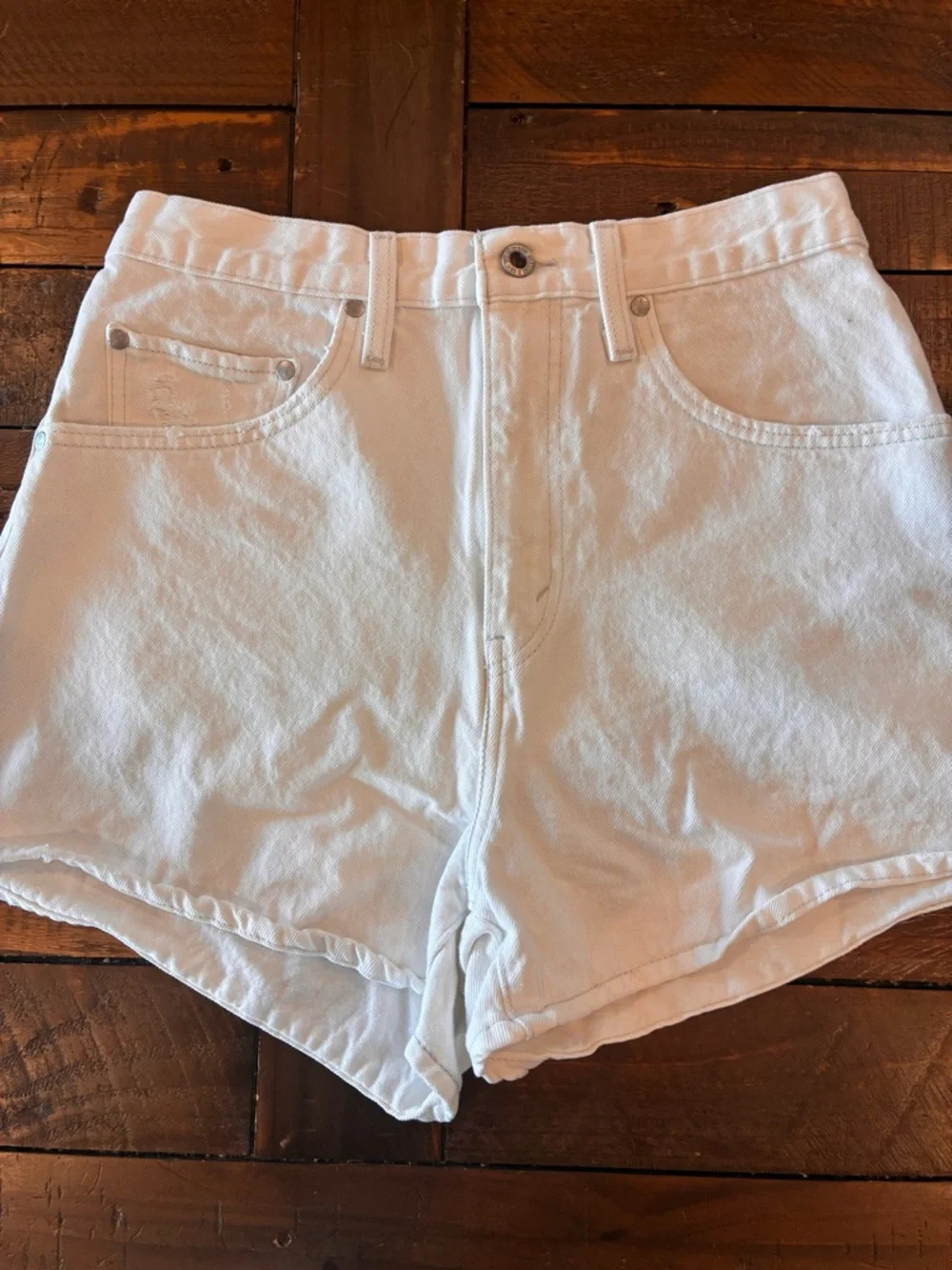 Levi's White Denim Jean Shorts